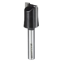 MAXIMUM Renegade Pro Carbide-Tipped Double Flute Straight Router Bit, 5/8 x 1/4-in Shank Front_Angled_Left
