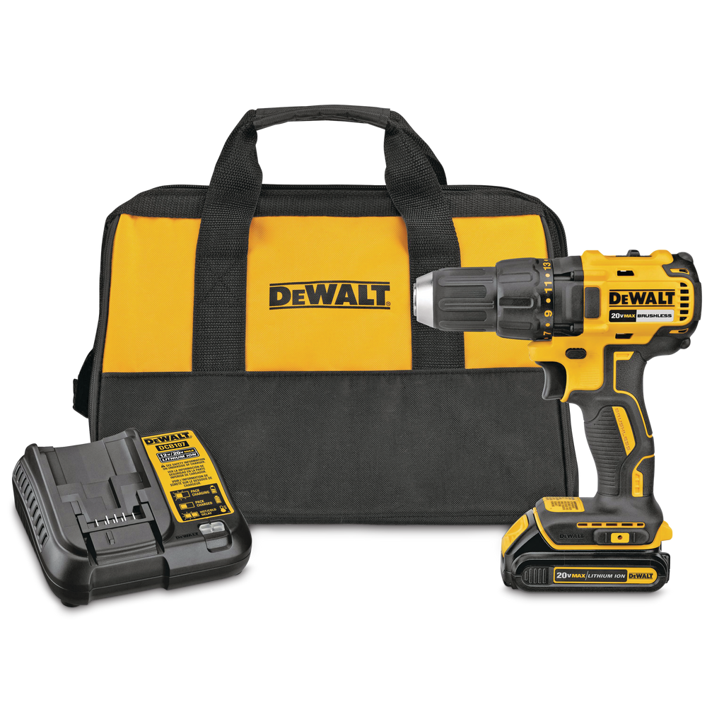 DEWALT DCD777C1 20V MAX Lithium-Ion Brushless Cordless Drill/Driver with  Battery  Charger, 1/2-in Canadian Tire