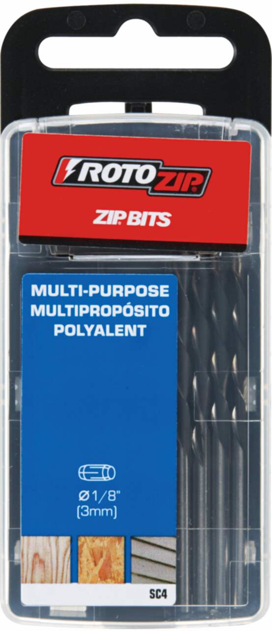 Rotozip SC4 ZipBits Multi-Purpose Sabrecut Cutting Bits For Rotary Tool,  1/8-in, 4-pk