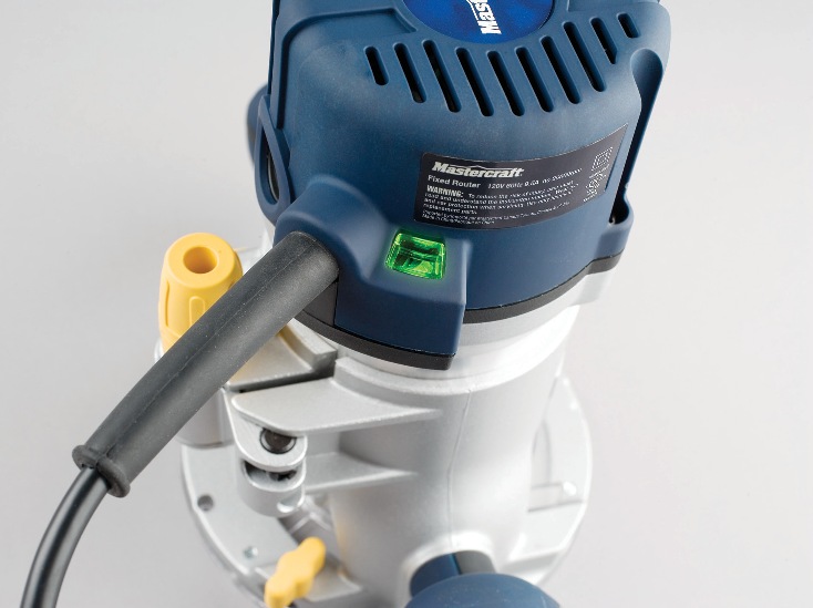 Mastercraft 9.5A Single Speed 13/4 HP Corded Fixed Base Router with