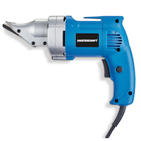 Mastercraft 4A 20-Gauge Electric Metal Shears with Variable Speed Swivel Head & Belt Clip Front_Flat