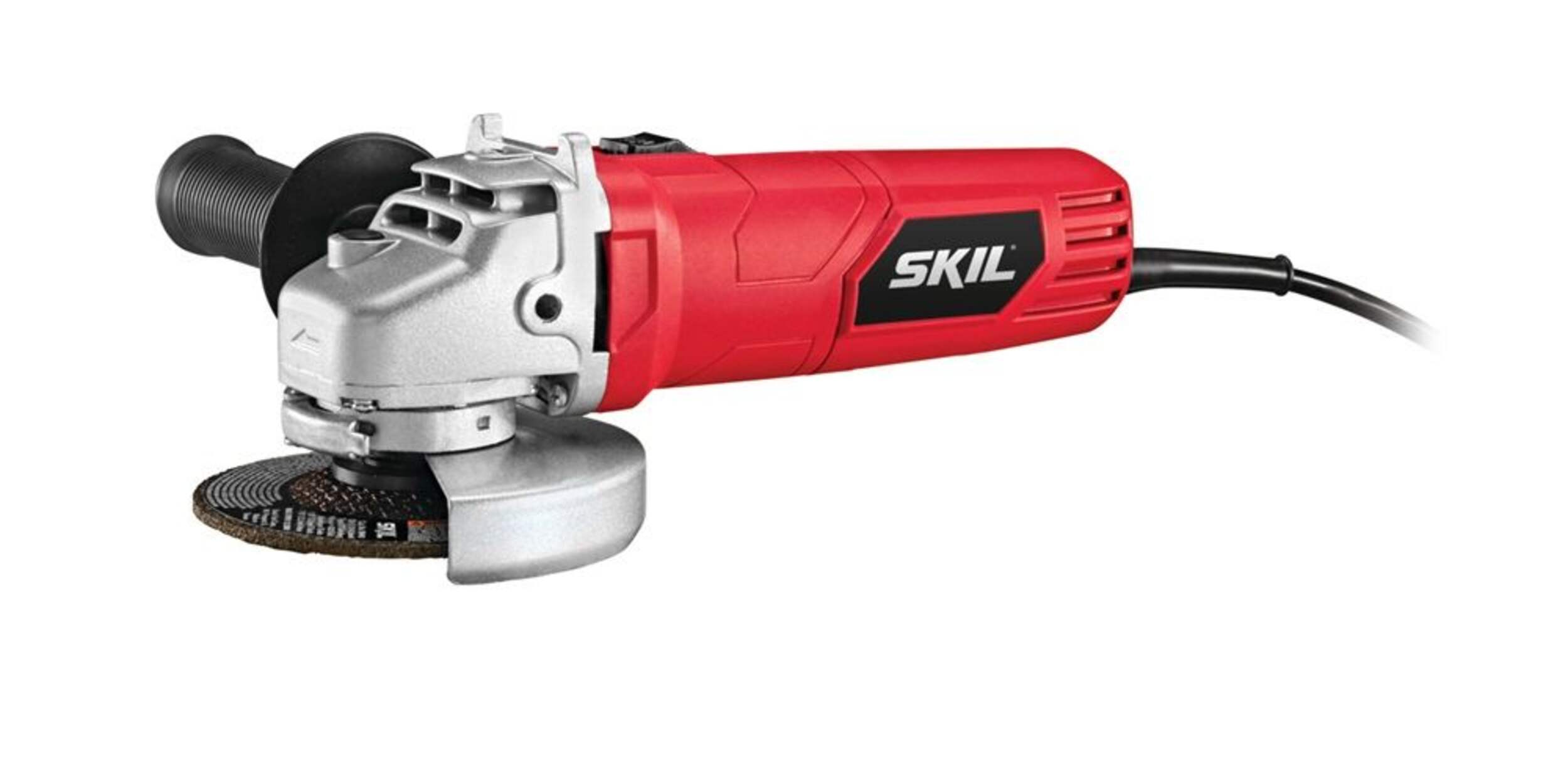 SKIL 9294-01 5.5A Heavy-Duty Corded Angle Grinder with Auxiliary Handle & Wrench, 4-1/2-in Front_Angled_Left