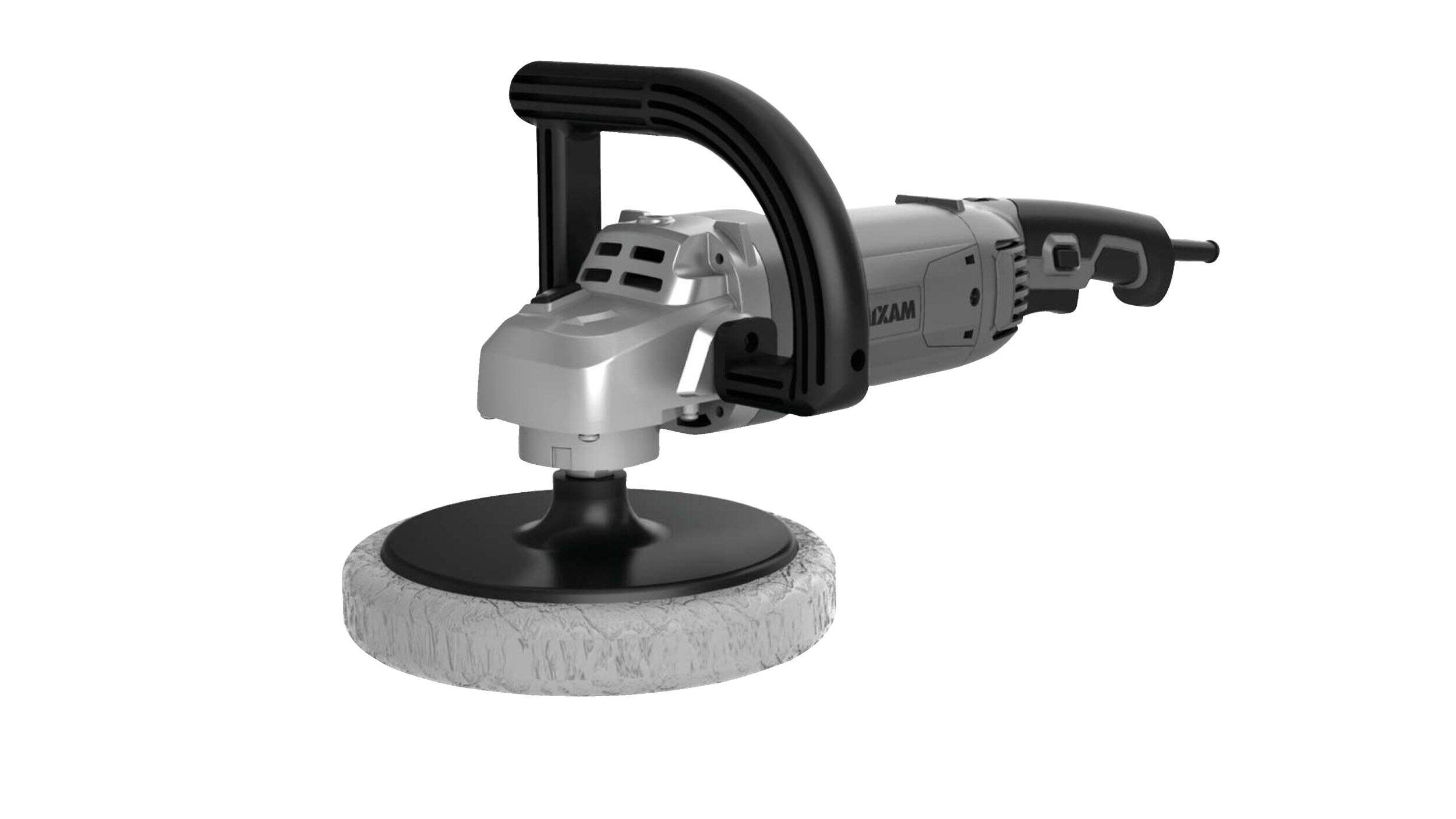 MAXIMUM 10A Heavy-Duty Variable Speed Orbital Sander & Polisher with Auxiliary Handle, 7-in Front_Three_Fourths_Angled_Left