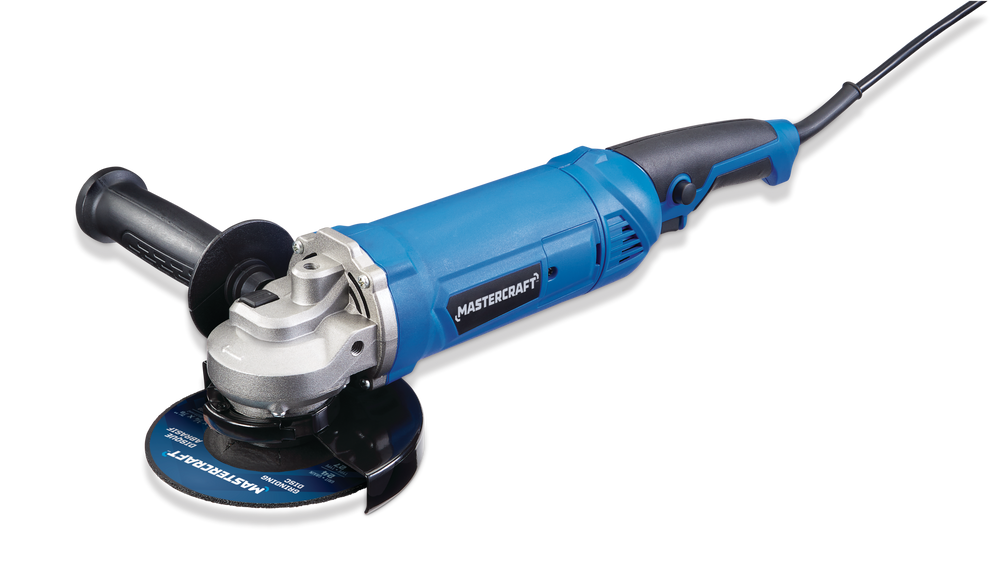 Mastercraft 9A Corded Single-Speed Angle Grinder with Bonus Cut-Off ...