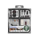 DREMEL 709-02 All-Purpose Bit & Accessory Kit with Storage Case For Rotary Tool, 110-pc Front_Flat