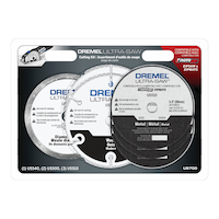 Dremel US700 Ultra-Saw Assorted Tile, Wood & Metal Cutting Wheel Kit For Rotary Tool, 6-pc Front_Flat