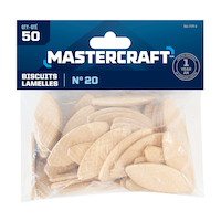 Mastercraft #00 Compressed Hardwood Biscuits, 50-pk Front_Flat