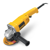 DEWALT DW831 12A Medium Corded Angle Grinder with Auxiliary Handle & Guard, 5-in Front_Three_Fourths_Angled_Left