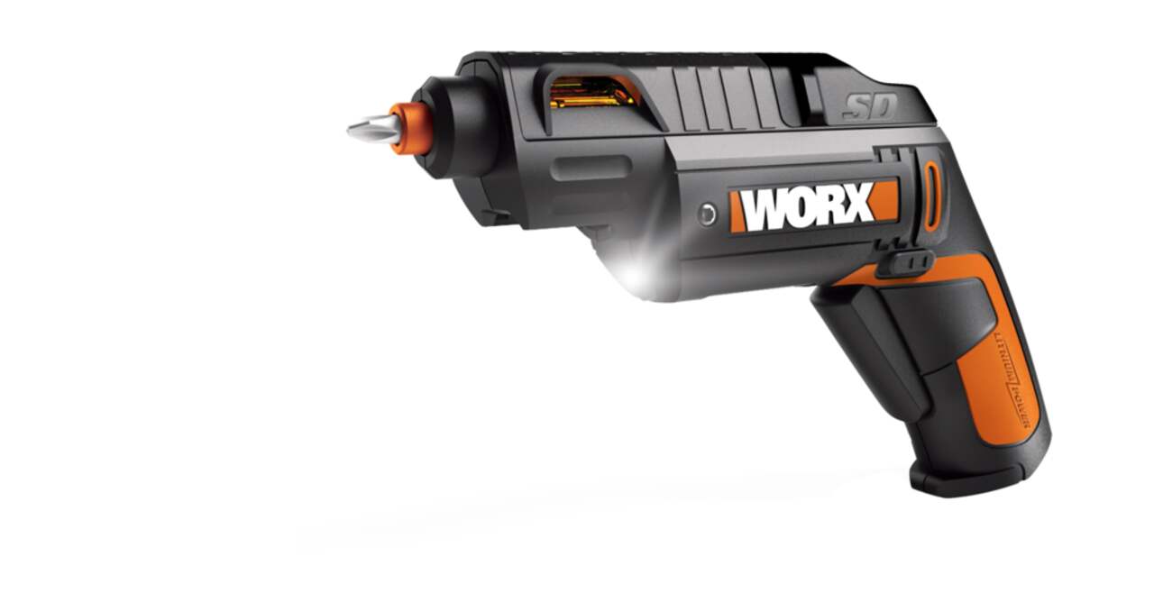 WORX WX254L 4V Max Lithium Ion Semi Automatic Cordless Screwdriver with Charger Bits 1 4 in