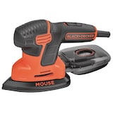 Black + Decker BDEMS600 Mouse 1.2A Corded Single Speed Detail Sander with Dust Canister Front_Angled_Left