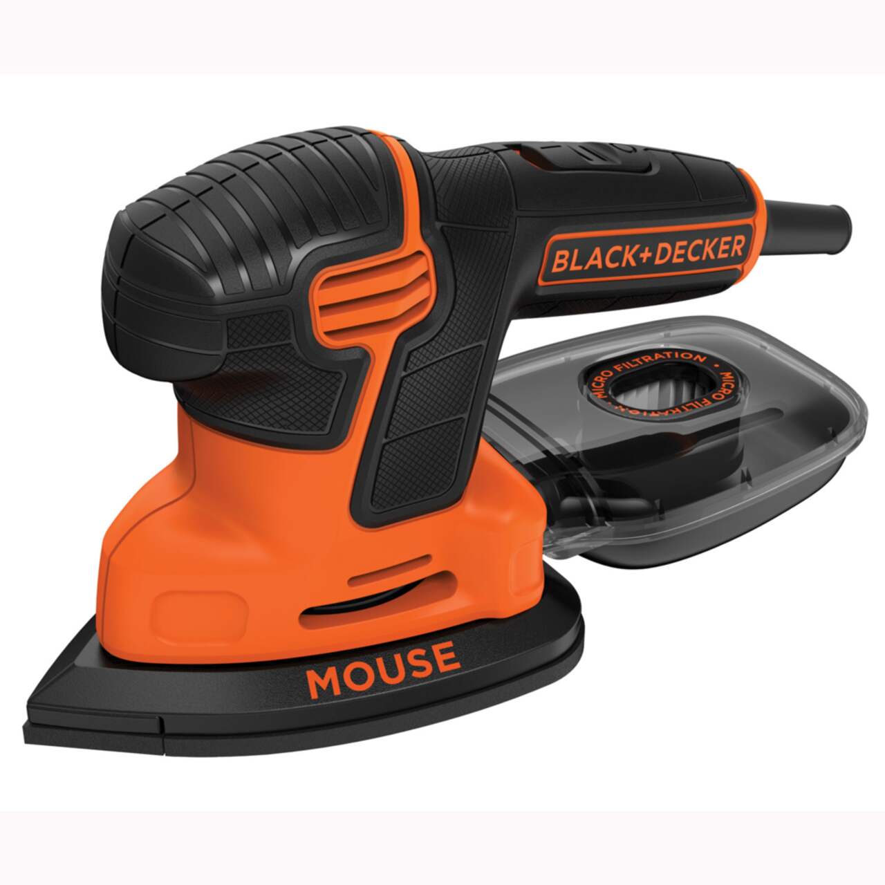 Black Decker BDEMS600 Mouse 1.2A Corded Single Speed Detail Sander with Dust Canister Canadian Tire