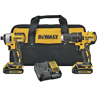 DEWALT DCK277D2 20V MAX Brushless Cordless Compact Drill/Driver & Impact Driver Combo Kit