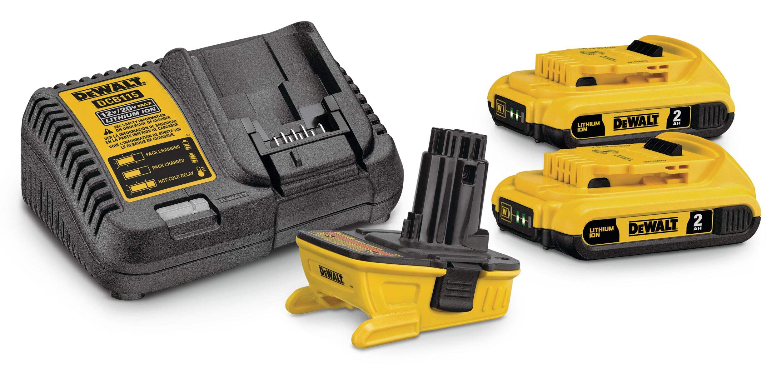 Adaptateur de batterie DEWALT, DCA2203C 20 V MAX lithium-ion pour outils électriques sans fil de 18 V Composite_or_Mixed
