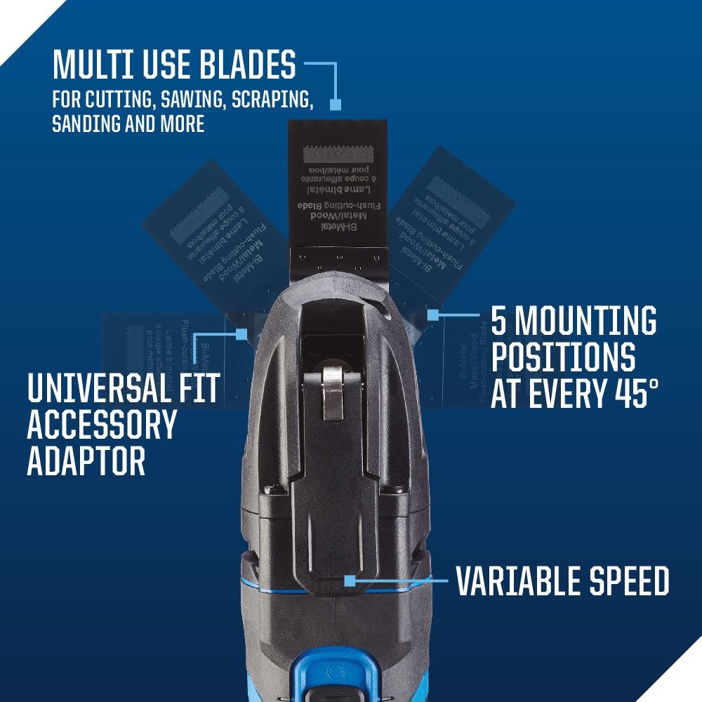 Mastercraft 2.5A Variable Speed Oscillating MultiTool with Accessory