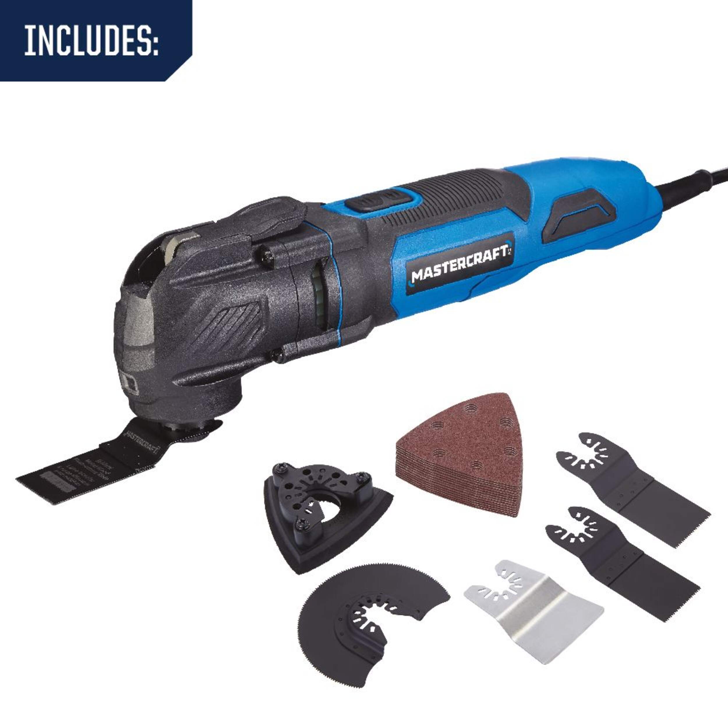 Mastercraft 2.5A Variable Speed Oscillating MultiTool with Accessory