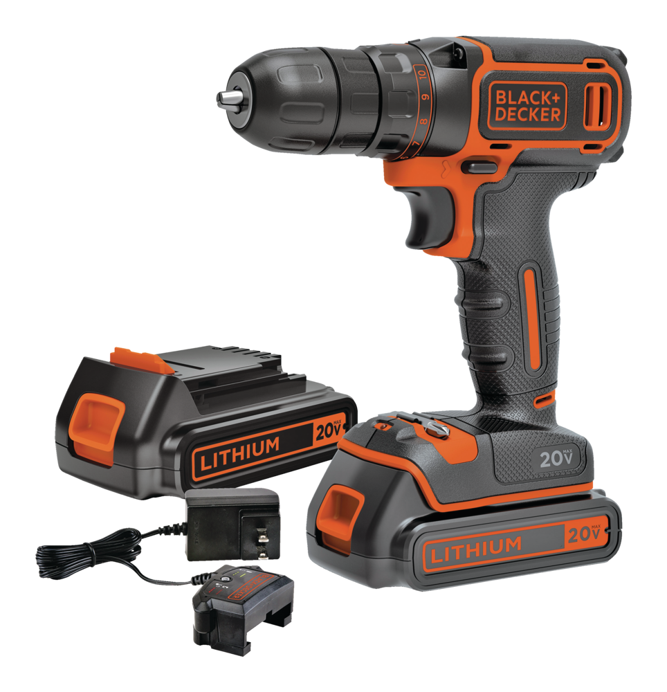Black Decker BDCDD120C-2 20V Max Lithium-Ion Cordless Drill/Driver with  Battery  Charger, 3/8-in Canadian Tire