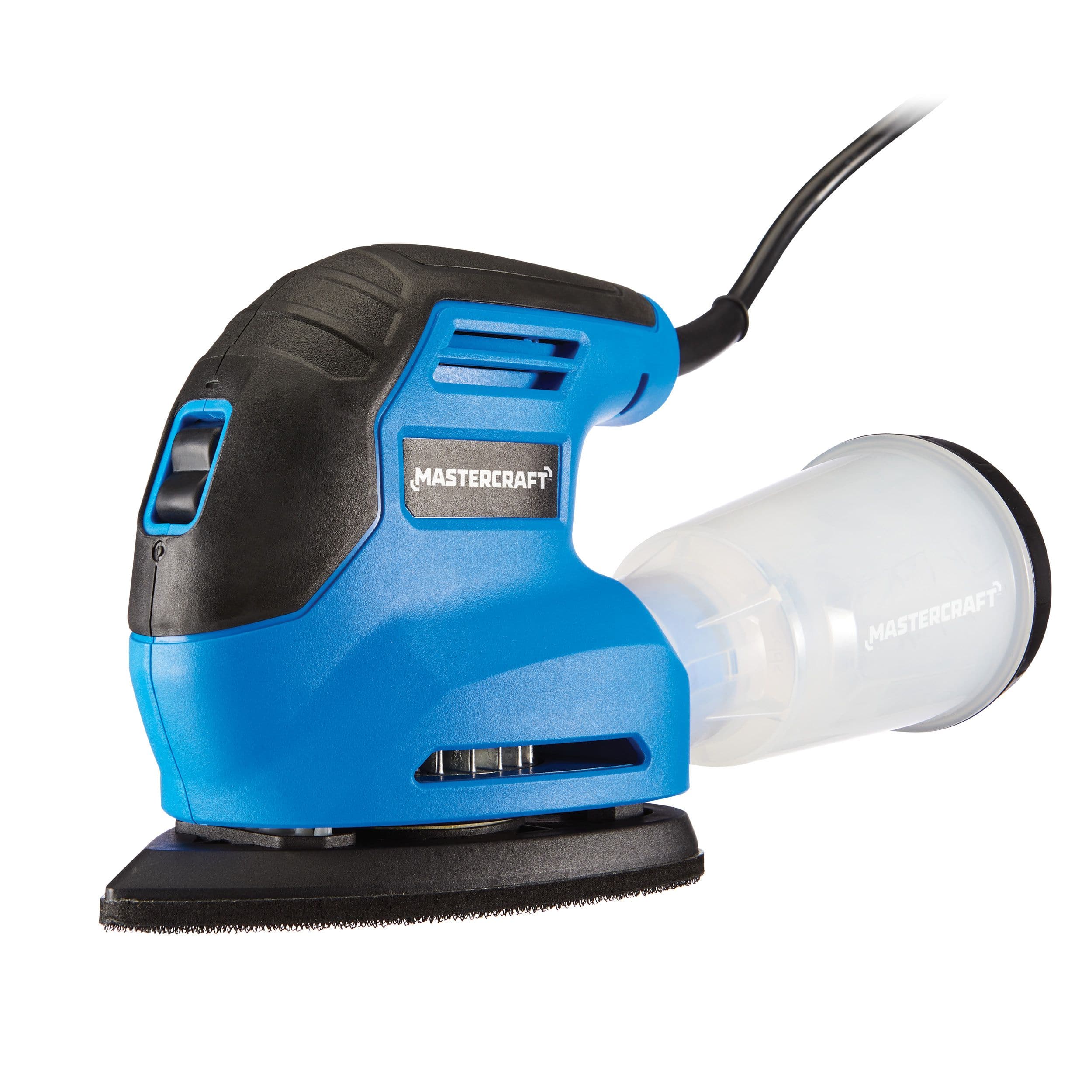 Mastercraft 1.2A Corded Single Speed Detail Sander with Dust Canister 80 Grit Sheet Canadian Tire