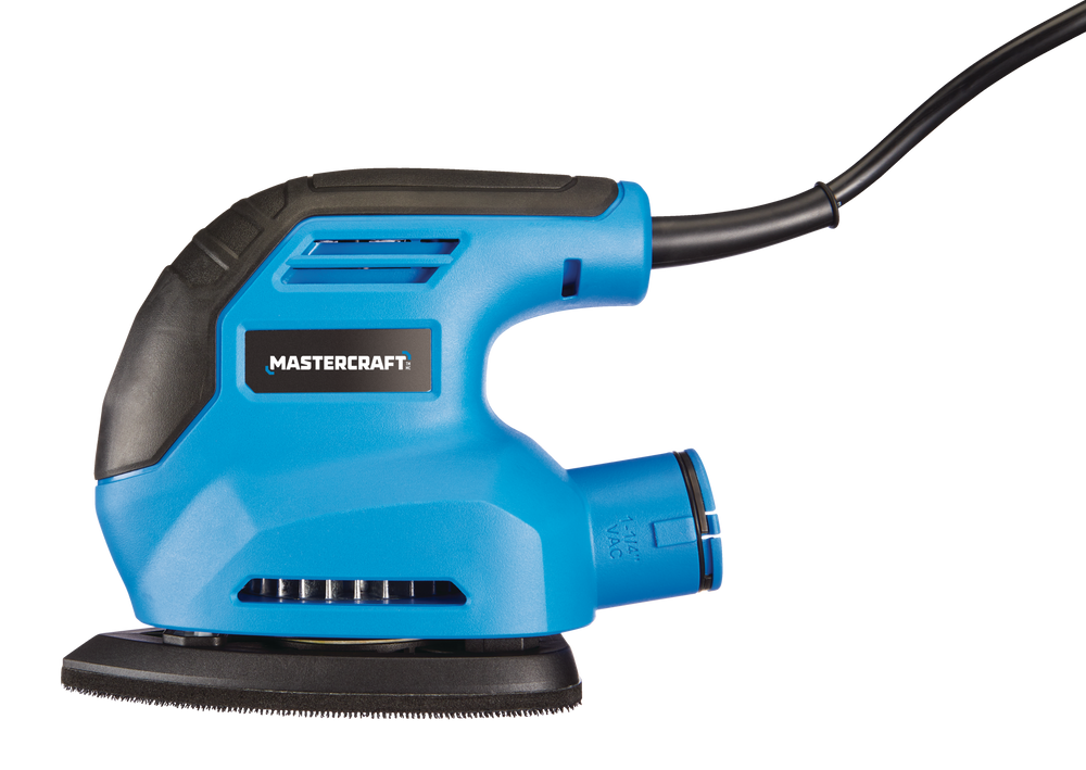 Mastercraft 1.2A Corded Single Speed Detail Sander with Dust Canister