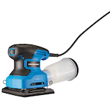 Mastercraft 2.2A Corded Single-Speed Sheet Sander with Dust Canister & Sandpaper, 1/4-in. Front_Three_Fourths_Angled_Left