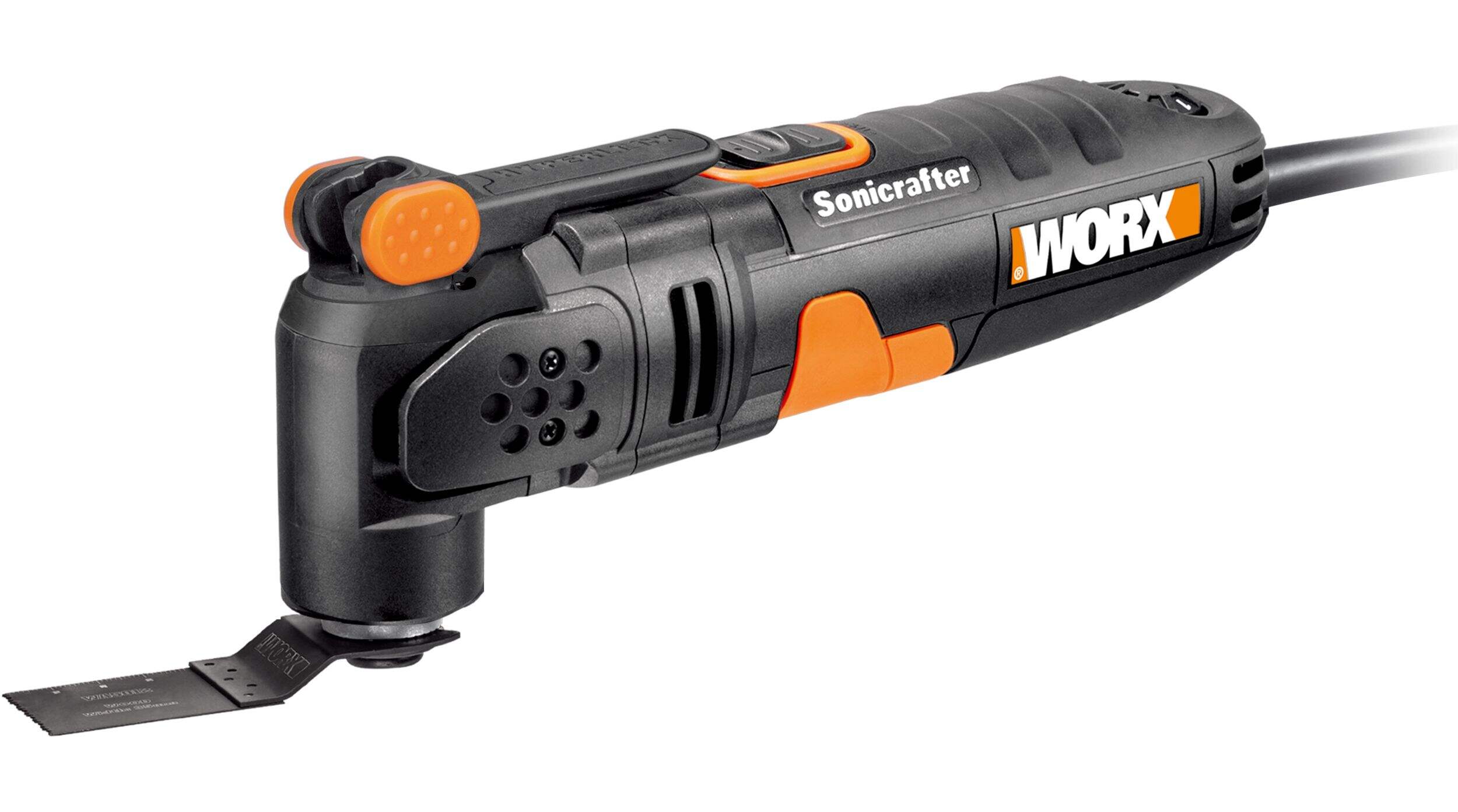 WORX WX679L.1 Sonicrafter 3A Variable Speed Oscillating Multi-Tool & Accessory Kit, 29-pc Front_Angled_Left
