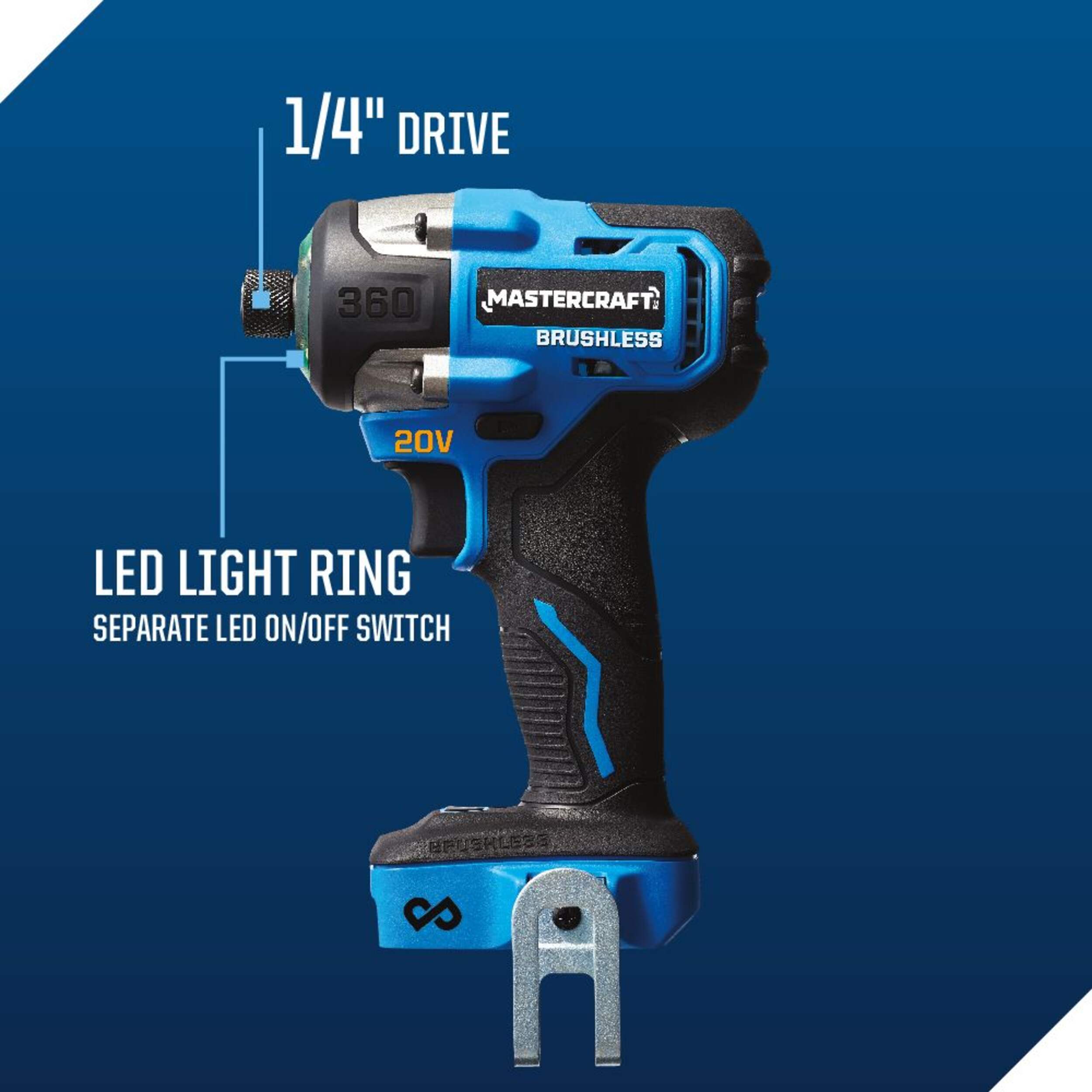 Mastercraft 20V Max Brushless Cordless Hammer Drill & Impact Driver