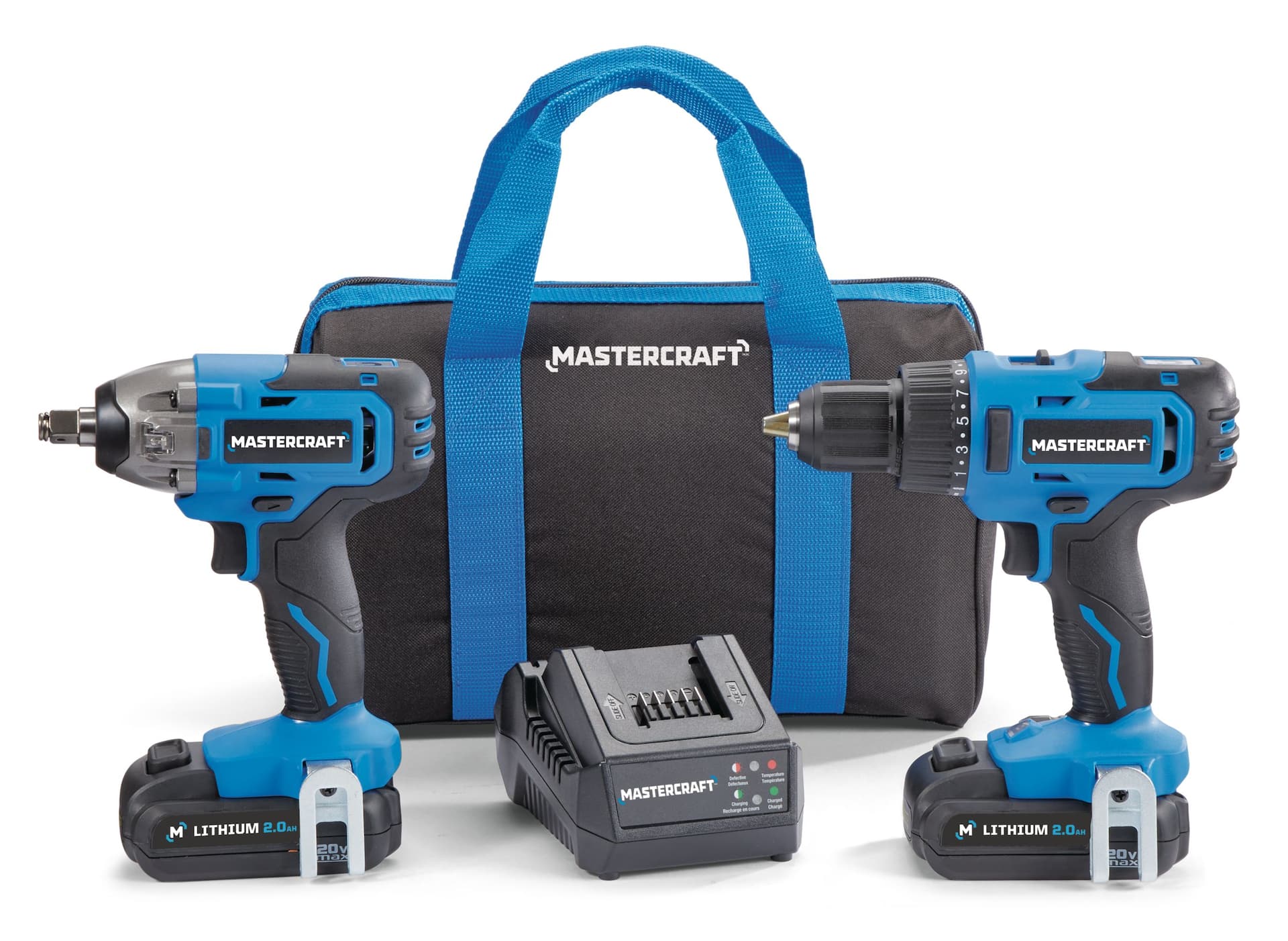 Mastercraft 20V Max Lithium-Ion Cordless Drill & Impact Wrench