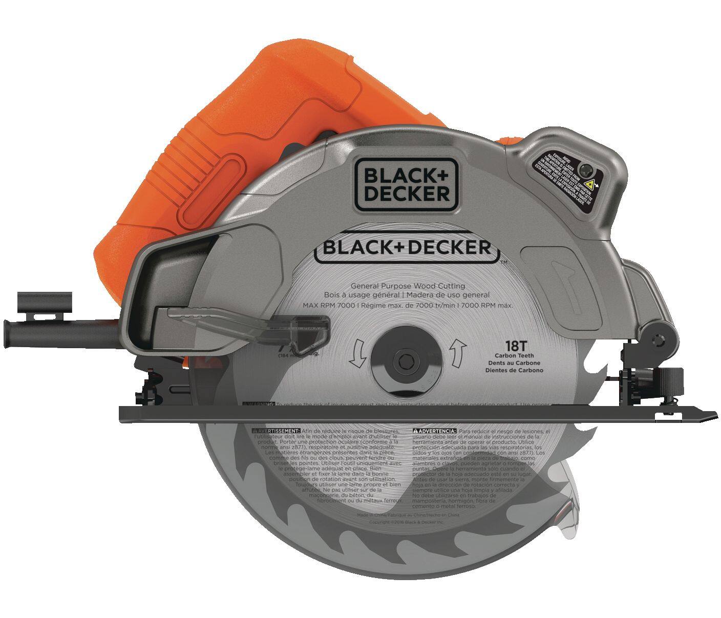 Black Decker BDECS300C 13A Circular Saw with Laser Guide General Purpose Blade 7 1 4 in