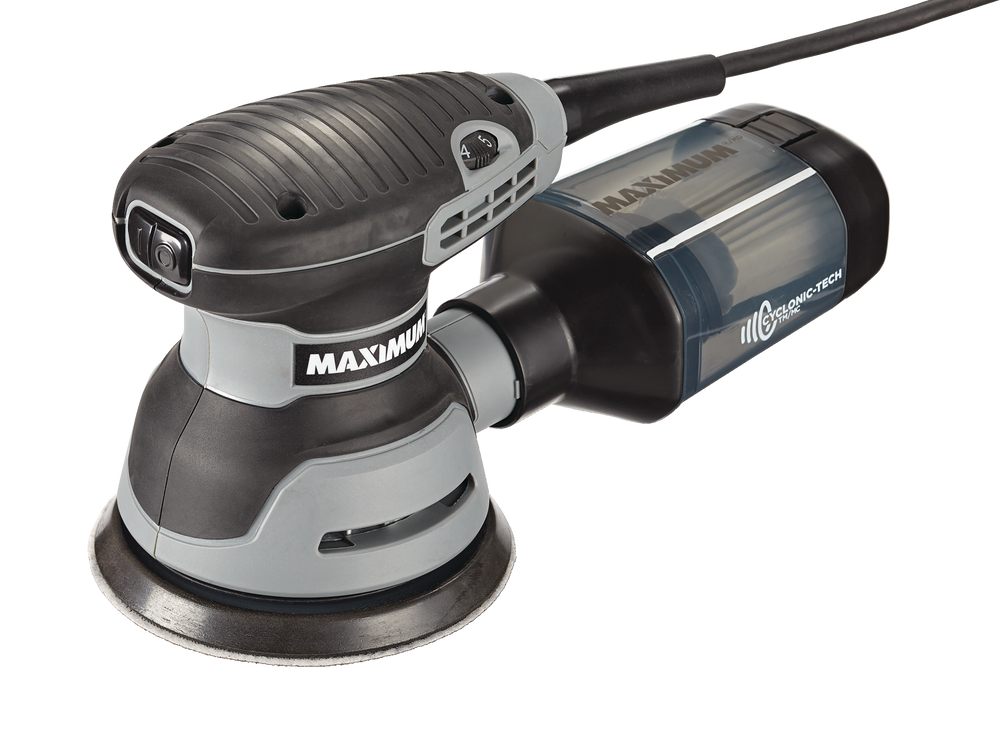 MAXIMUM 3A Corded Variable Speed Random Orbital Sander with CyclonicTech Dust Collection, 5in