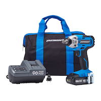 Mastercraft 20V Max Lithium-Ion 1/2-in Cordless Impact Wrench with PWR POD 2.0 Ah Battery, Charger & Case