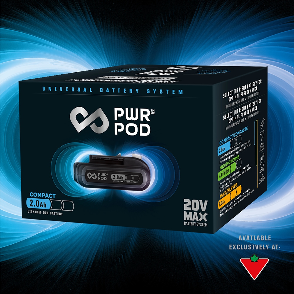 PWR POD 20V MAX 2.0 Ah Batteries, 2pk Canadian Tire