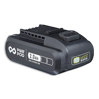 PWR POD 20V MAX 2.0 Ah Battery Front_Three_Fourths_Angled_Left