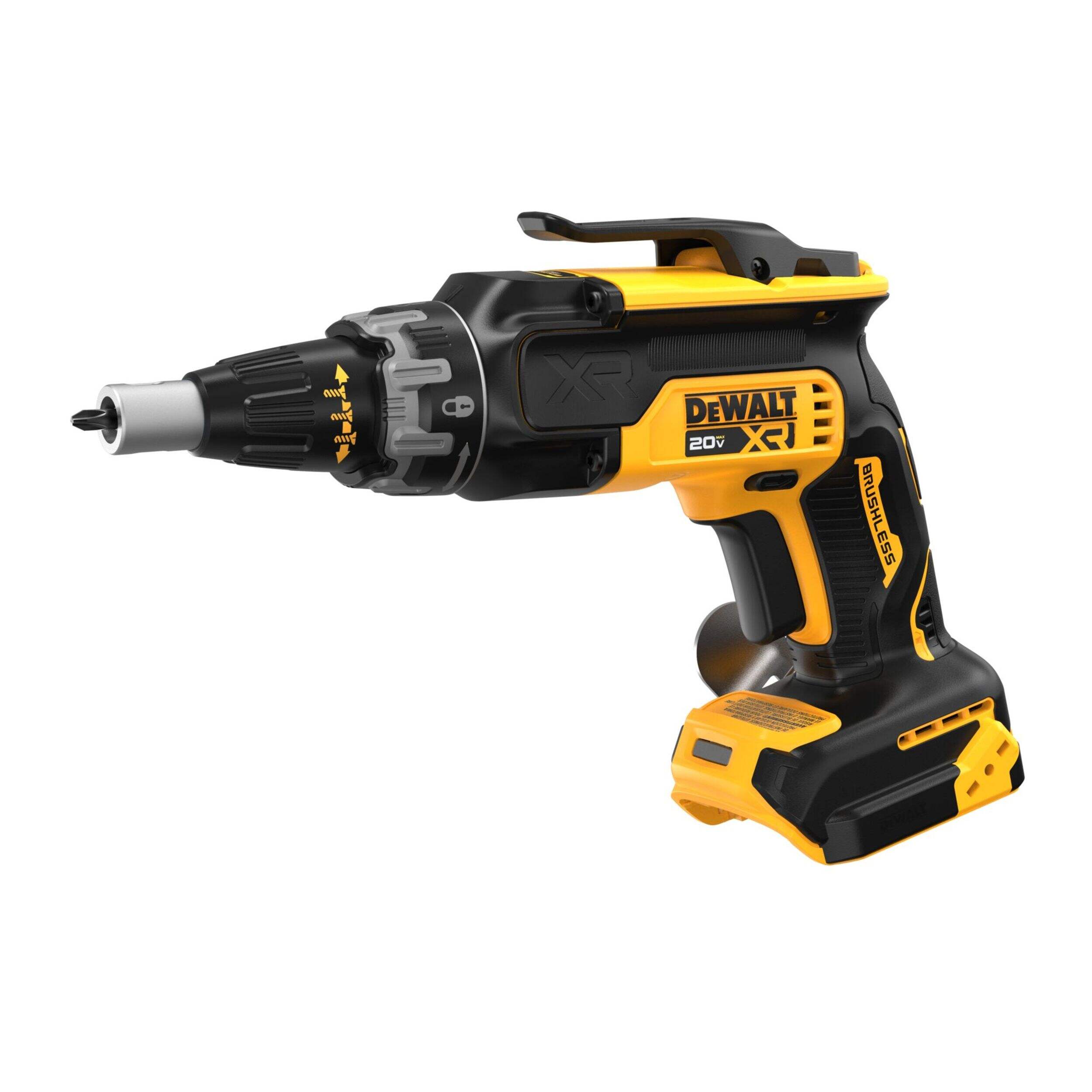 Tournevis à cloison sèche sans balai DEWALT 20 V DCF630B Max Front_Angled_Left