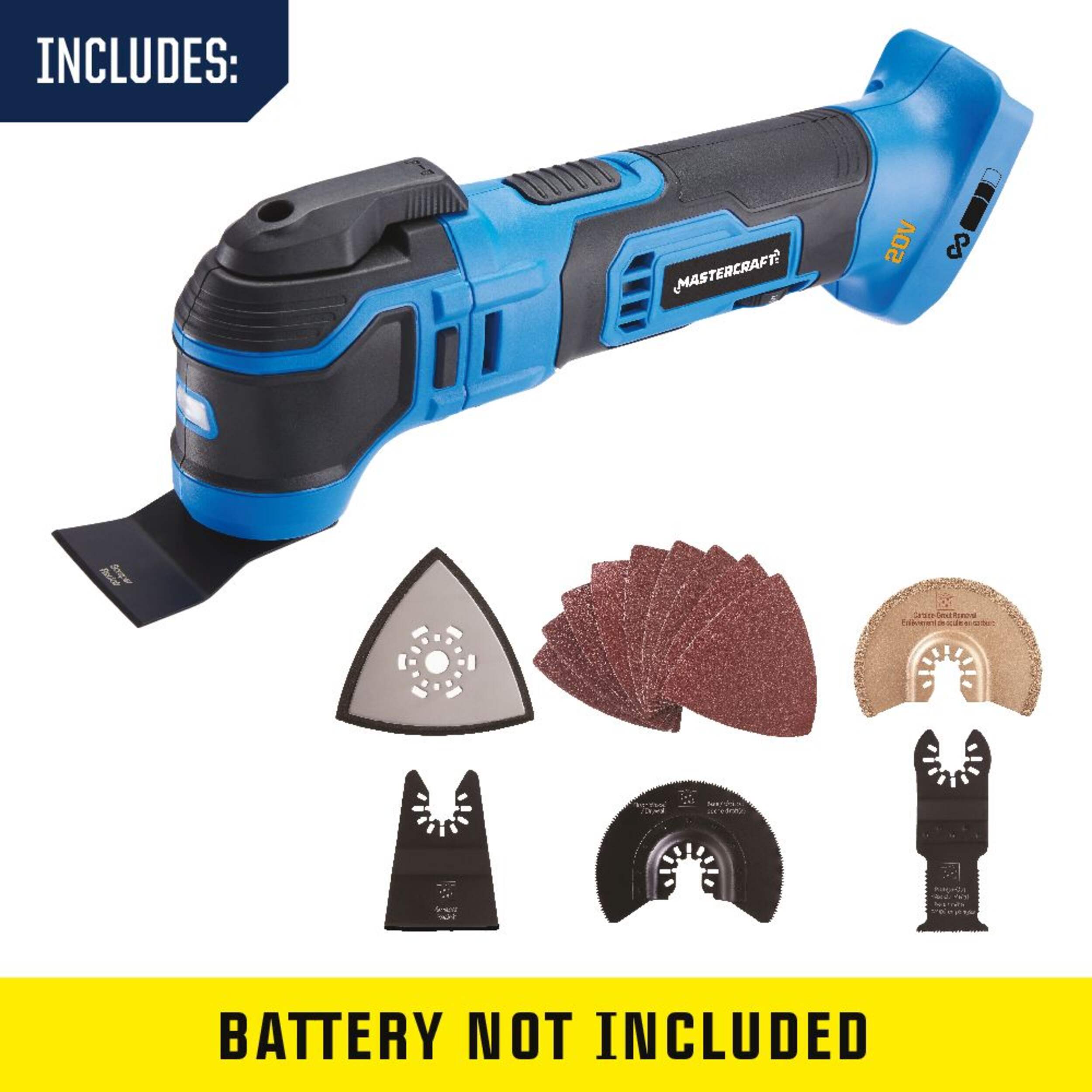 Mastercraft 20V Max Cordless Variable Speed Oscillating MultiTool with