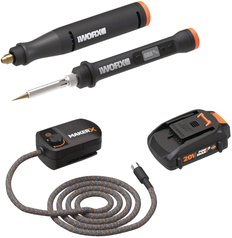 WORX WX988L MAKERX 20V Variable Speed Rotary Tool & Wood/Metal Crafter