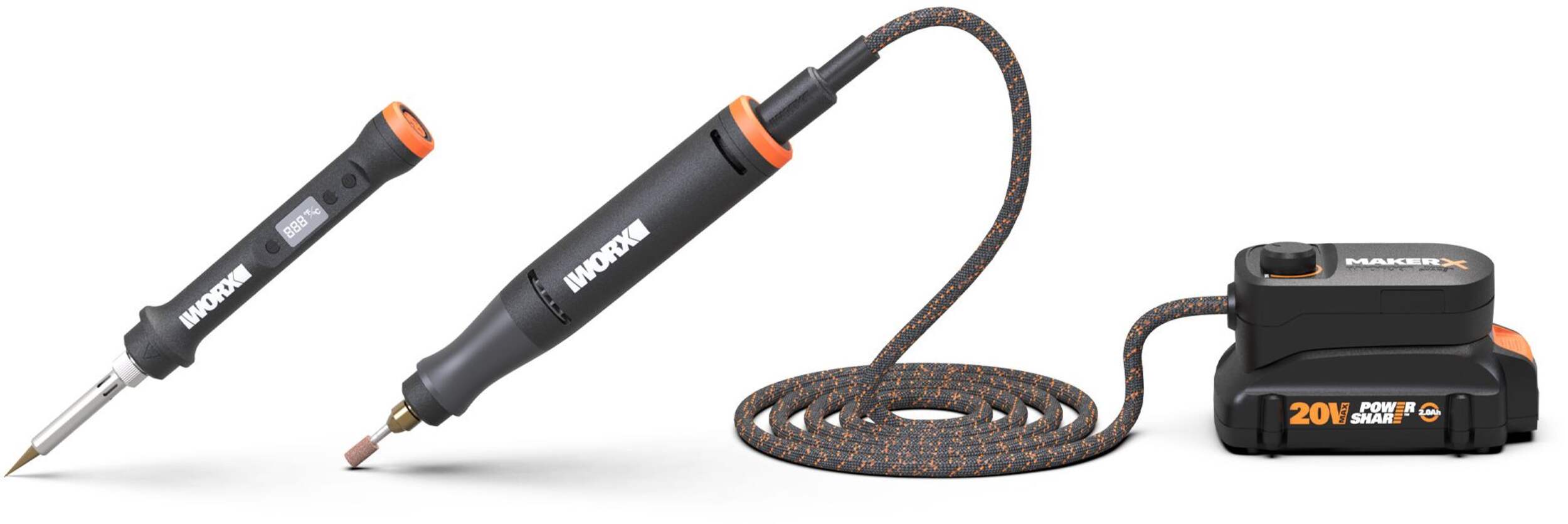 WORX WX988L MAKERX 20V Variable Speed Rotary Tool & Wood/Metal Crafter