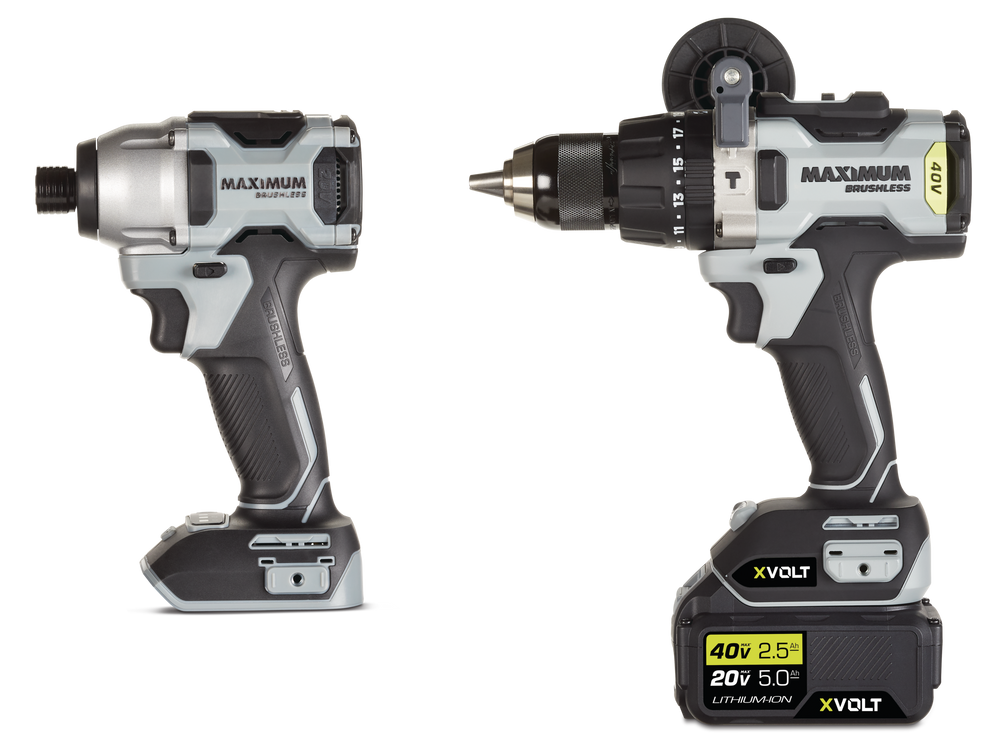 MAXIMUM 40V Hammer Drill/Driver & 20V Impact Driver Combo Kit with 40V