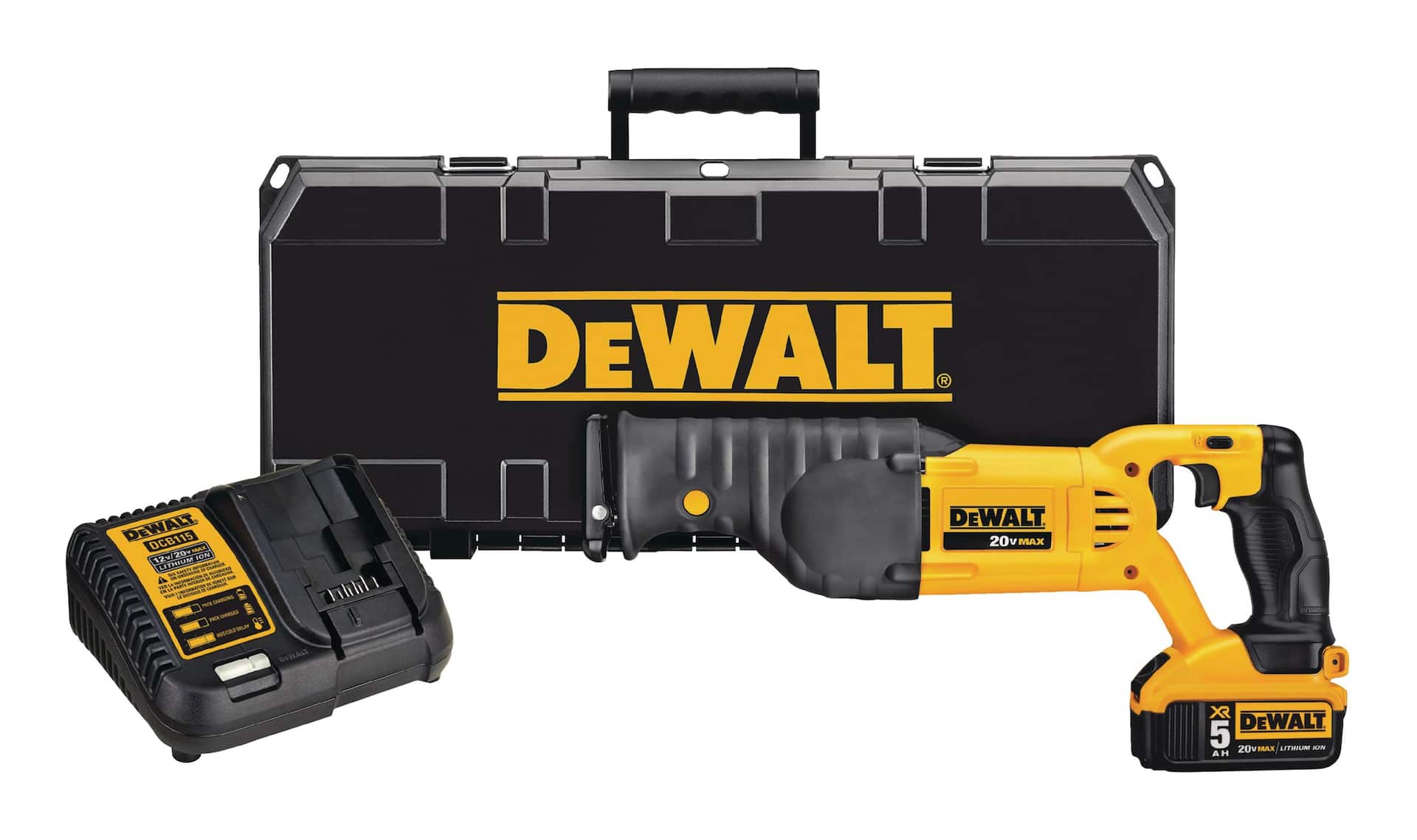 DEWALT DCS380P1 20V MAX Lithium-Ion Cordless Reciprocating Saw Kit with  Battery, Charger & Case