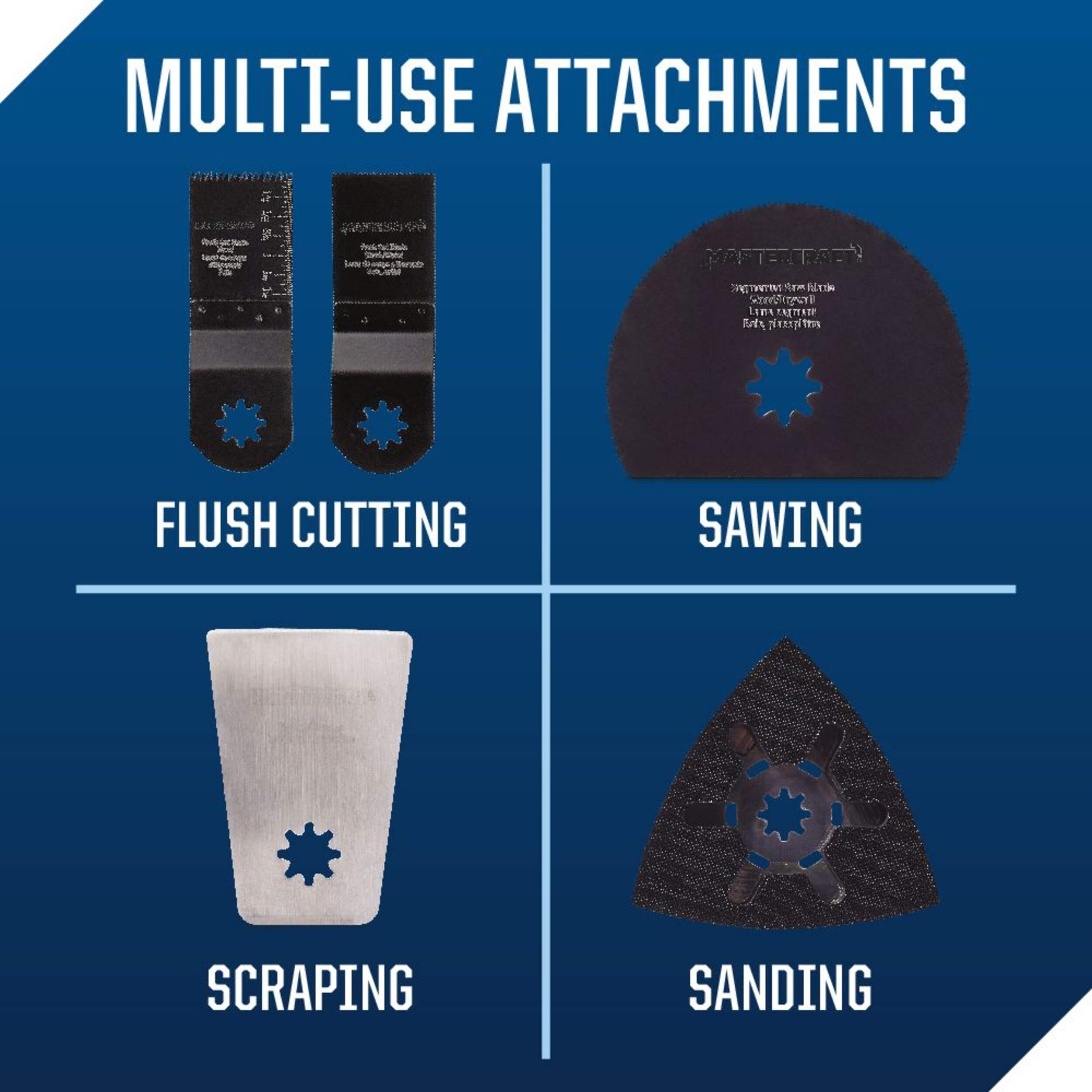 Mastercraft 2.2A MultiCrafter Oscillating MultiTool Kit with Blades