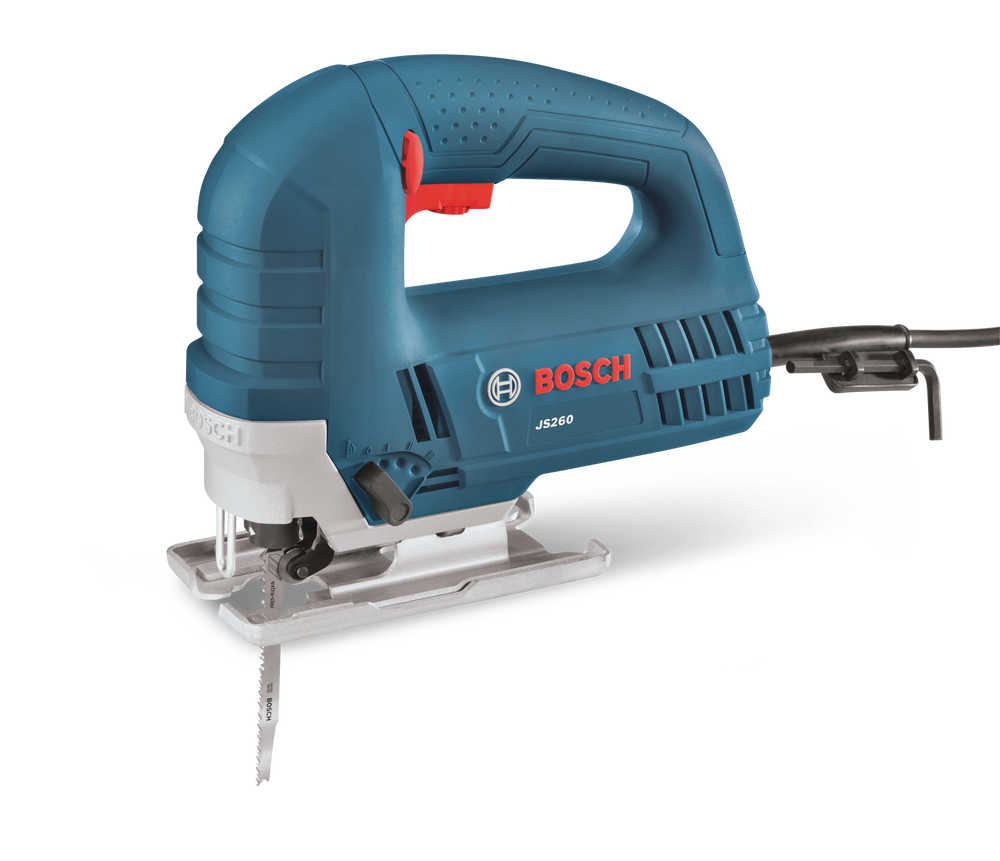Bosch JS260 6A TopHandle Variable Speed TShank Jigsaw with 3