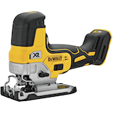 DEWALT DCS335B 20V MAX XR 4-Position Variable Speed Cordless Barrel Grip Jigsaw, Tool Only Front_Angled_Left