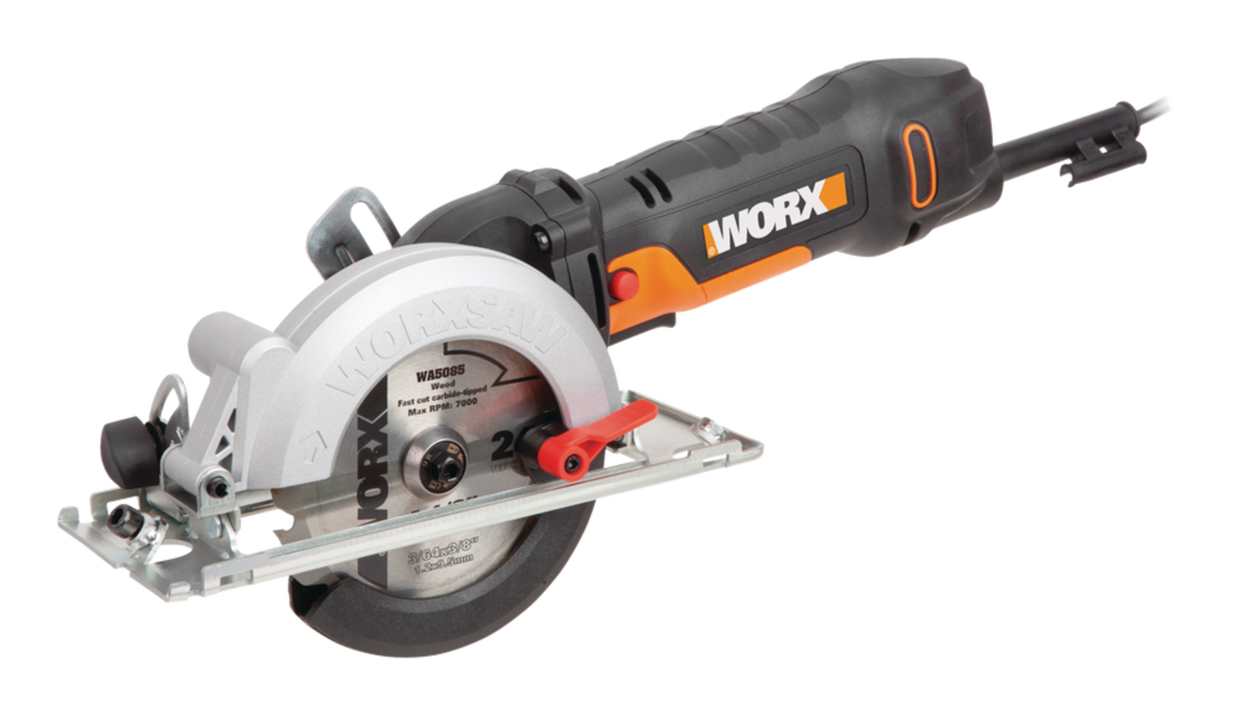 WORX WX439L 4.5A Compact Circular Saw with CarbideTipped Blade & Dust