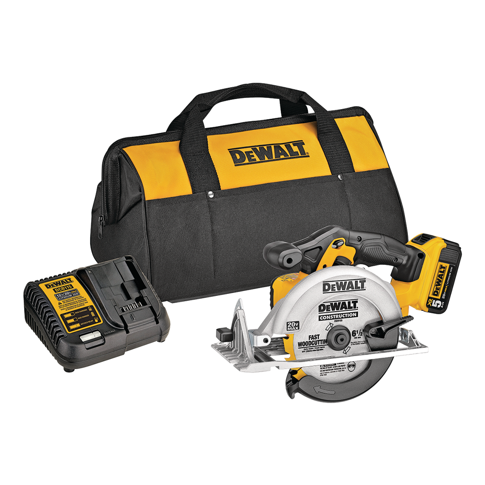 DEWALT DCS391P1 20V MAX Cordless Circular Saw Kit with E-Brake, Battery   Charger, 6-1/2-in Canadian Tire