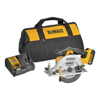 DEWALT DCS391P1 20V MAX Cordless Circular Saw Kit with E-Brake, 6-1/2-in Front_Three_Fourths_Angled_Right
