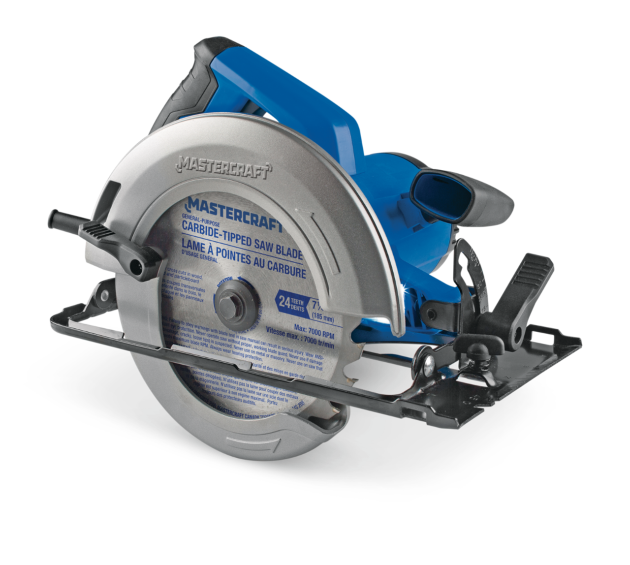 Mastercraft 14A Circular Saw with LED Work Light Carbide Tipped Blade Wrench 7 1 4 in Canadian Tire