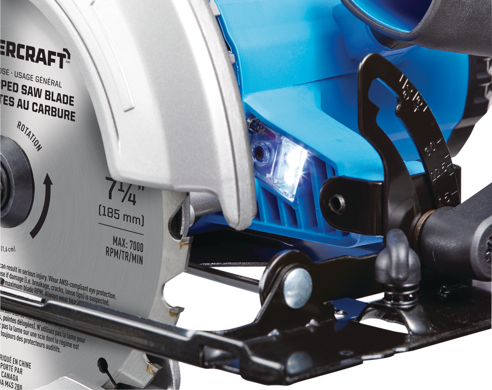 Mastercraft 14A Circular Saw with LED, 71/4in Canadian Tire