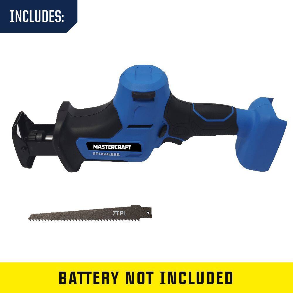 Mastercraft 20V Brushless Reciprocating Saw Tool Only PWR POD