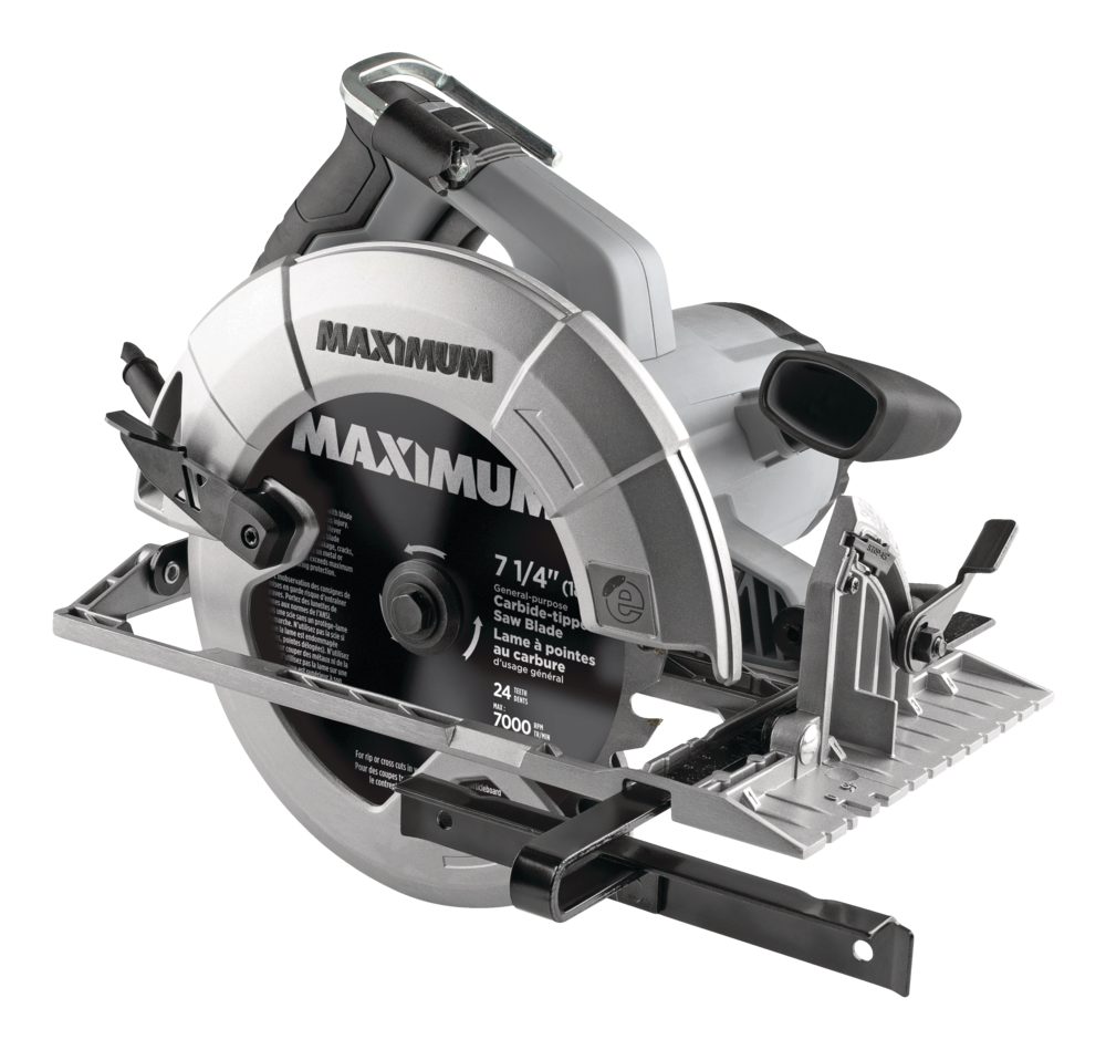 MAXIMUM 15A Circular Saw with EBrake, Guide, Wrench & CarbideTipped