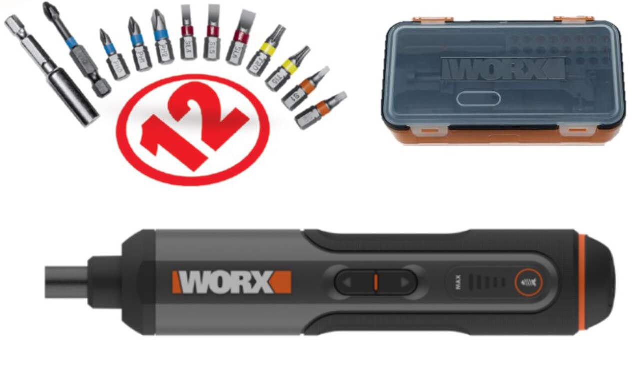 WORX WX240L 4V Lithium Ion Cordless 3 Speed Screwdriver with USB