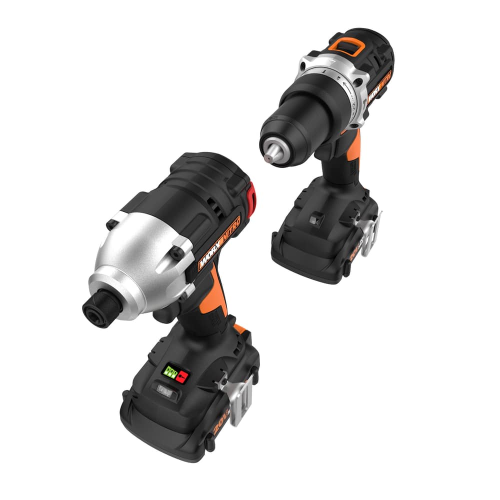 WORX 20V NITRO Brushless Hammer Drill & Impact Driver Combo Kit ...