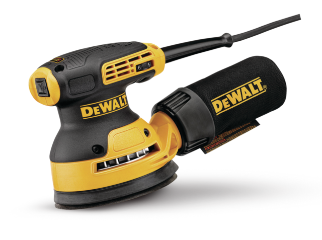 DEWALT DWE6423K 3A Corded Variable Speed Random Orbital Sander with Dust Bag & Soft Case, 5in